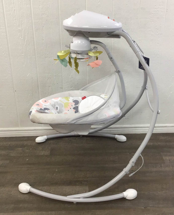 secondhand Fisher Price Cradle 'n Swing, blooming flowers