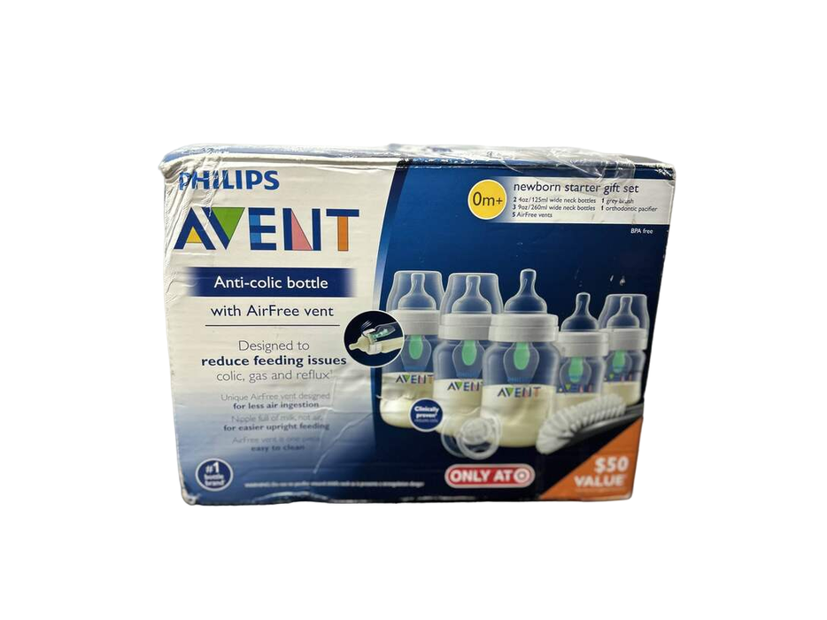 used Philips Avent Anti-Colic Baby Bottle With AirFree Vent Newborn Gift Set