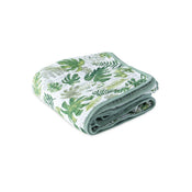 used Little Unicorn Cotton Muslin Quilt, Tropical Leaf