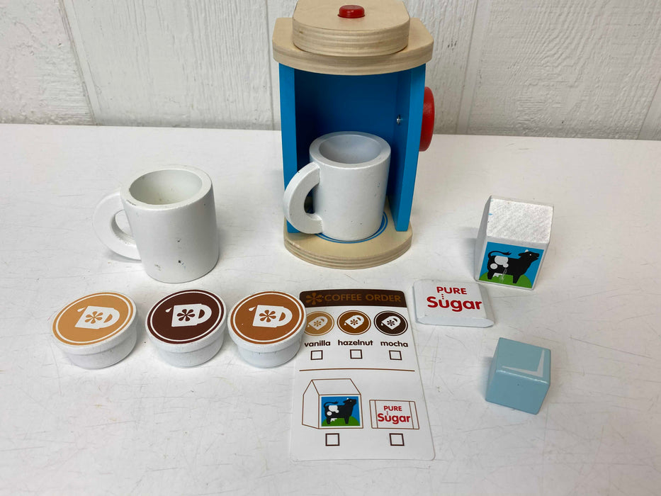 used Melissa & Doug Wooden Brew & Serve Coffee Set