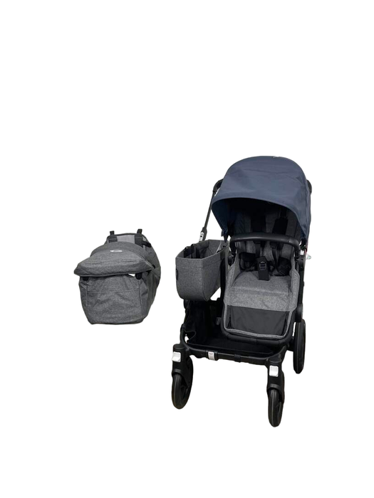 used Bugaboo Donkey 5 Stroller Mono, Black, Stormy Blue, 2022