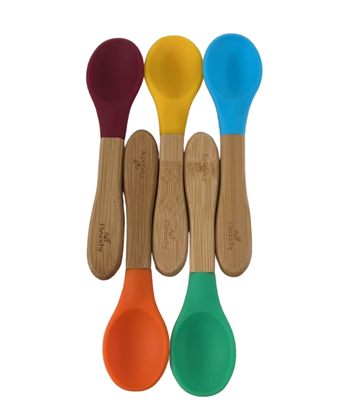 secondhand Avanchy Bamboo Baby Spoons 5-Pack, Blue Edition, Older Babies