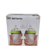 used Comotomo Bottles, 2 Pack, Green, 8oz