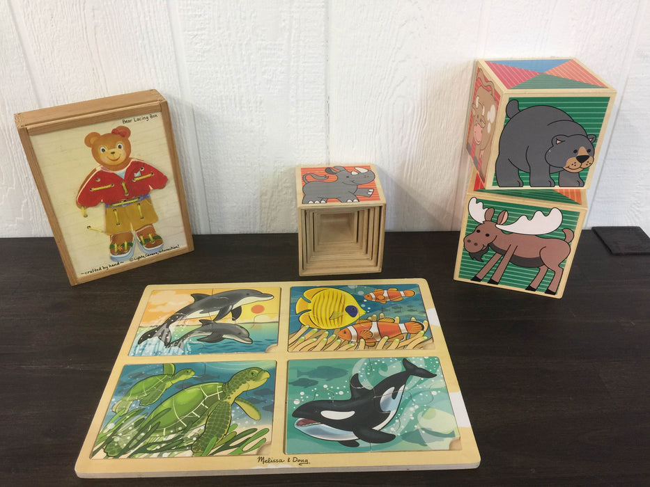 used BUNDLE Melissa & Doug Wooden Toys