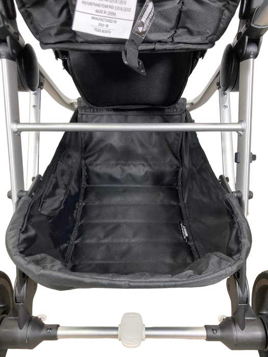 used Mockingbird Single to Double Stroller, 2022, Silver with Penny Leather, Windowpane, Black