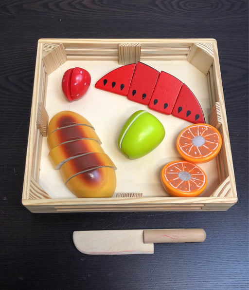 used Melissa & Doug Cutting Food- Wooden Play Food