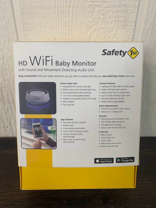 secondhand Safety 1st HD WiFi Baby Monitor With Smart Audio Unit