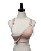 secondhand Momcozy Hands-Free Nursing And Pumping Bra, Large, Beige