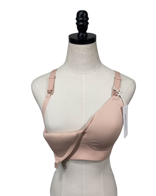 secondhand Momcozy Hands-Free Nursing And Pumping Bra, Large, Beige