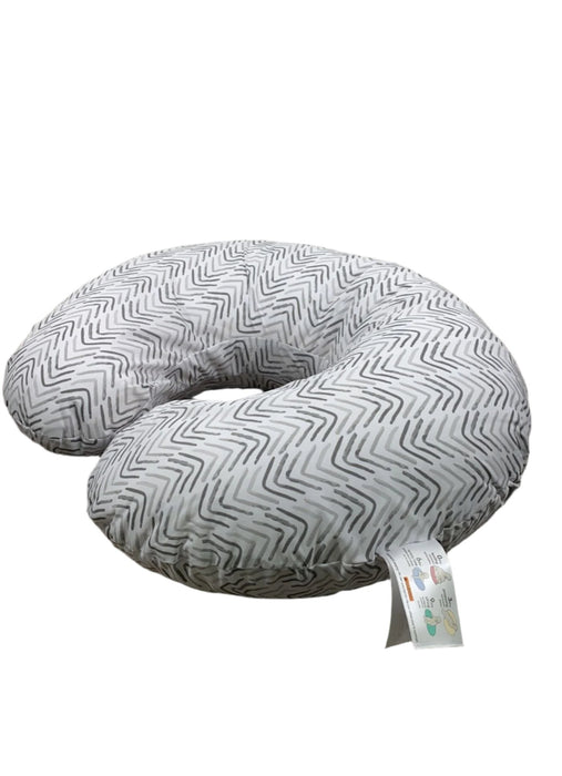 secondhand Boppy Nursing Pillow, Gray Cable Stiches