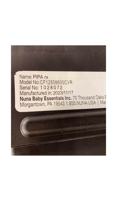 Nuna PIPA rx Infant Car Seat, 2023, Caviar