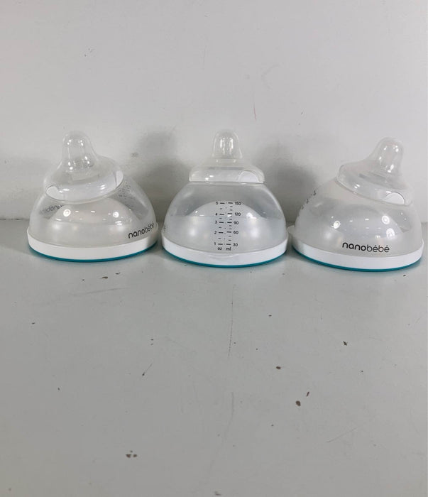 used Nanobébé Breastmilk Baby Bottles 3-Pack, Teal