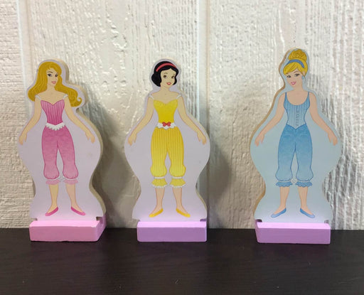 secondhand Melissa & Doug Disney Princess Deluxe Wooden Magnetic Dress-Up Set