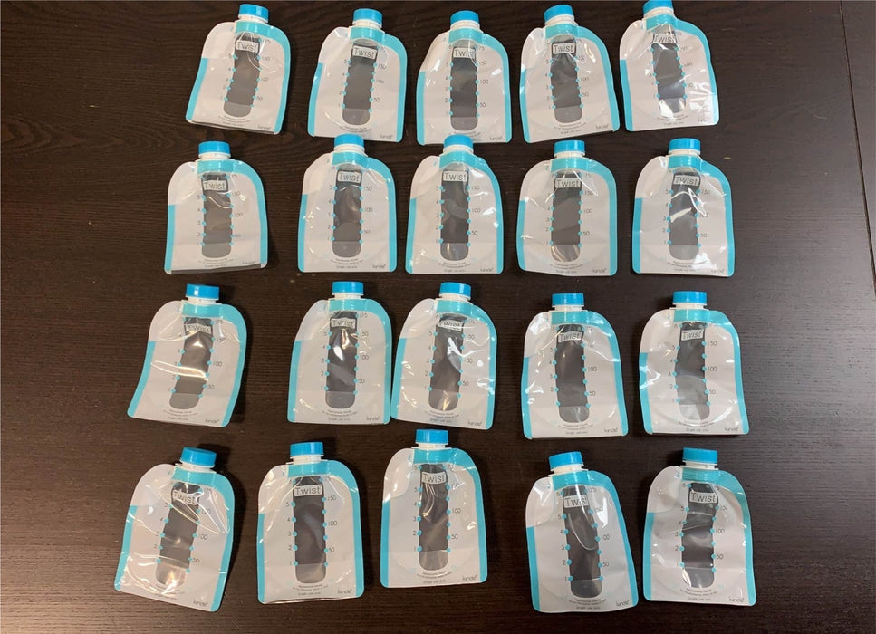 used Kiinde Twist Pouches, 20 Pack