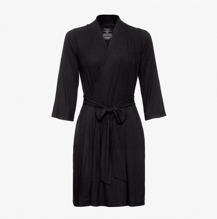 Posh Peanut Emmaline Robe, Black, Small/Medium