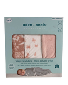 used Aden + Anais Essentials Easy Wrap Swaddle, 3 Pack, 0-3 Months