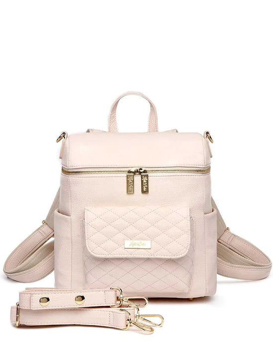 used Luli Bebe Monaco Diaper Bag Petite, Pastel Pink