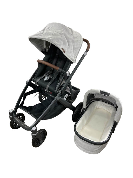 secondhand UPPAbaby VISTA V2 Stroller, 2022, Anthony (White & Grey Chenille)