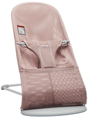 used BabyBjorn Bouncer Bliss, Light Gray Frame, Dusty Pink Mesh