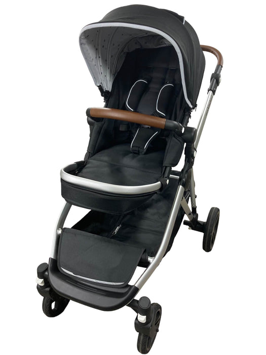 used Mockingbird Single to Double Stroller, Watercolor Drops, Silver with Penny Leather, Black , 2022