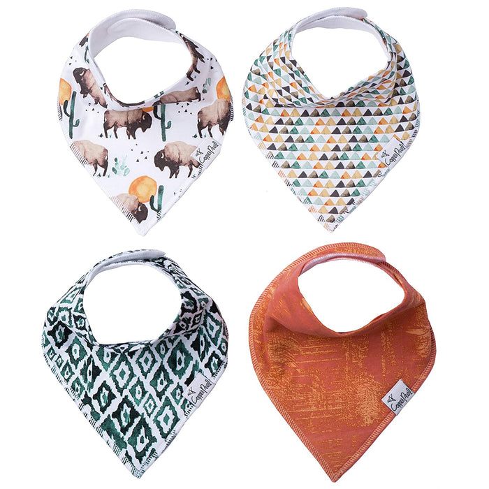 Copper Pearl Bandana Bibs 4-Pack, Bison