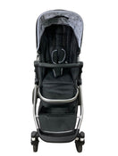 secondhand Mockingbird Single to Double Stroller, 2022, Silver with Black Leather, Watercolor Drops, Black 