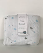 used American Baby Crib Sheet, Green & Blue Stars