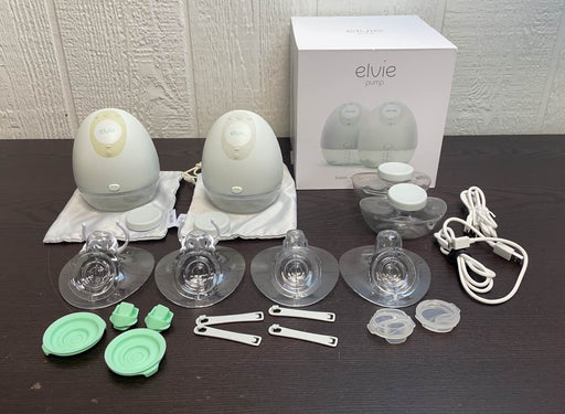 used Elvie Breast Pump, Double, 24mm & 28mm Flanges