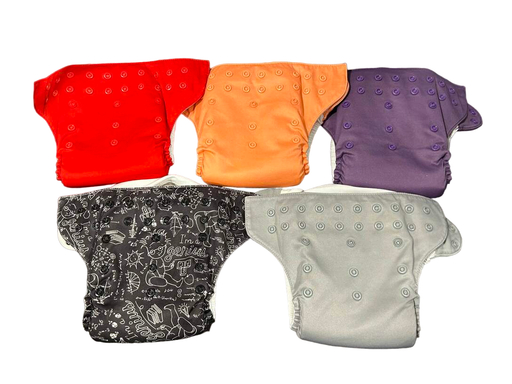 secondhand BumGenius One-Size Pocket Diapers, 5 Pk