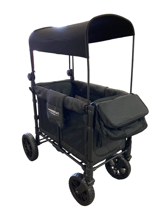 used Wonderfold W2 Luxe Multifunctional Double Stroller Wagon, 2022, Charcoal Black