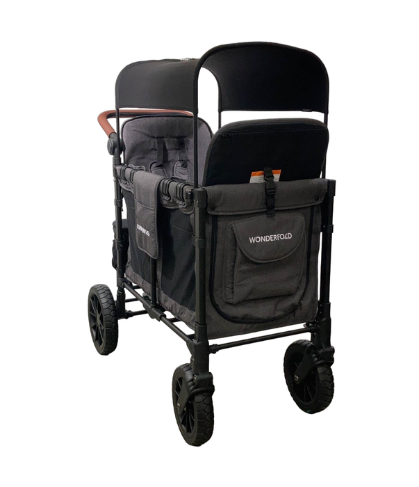 used Wonderfold W2 Luxe Multifunctional Double Stroller Wagon, 2023, Charcoal Gray