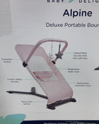 secondhand Baby Delight Go With Me Alpine Deluxe Portable Bouncer, Peony Pink