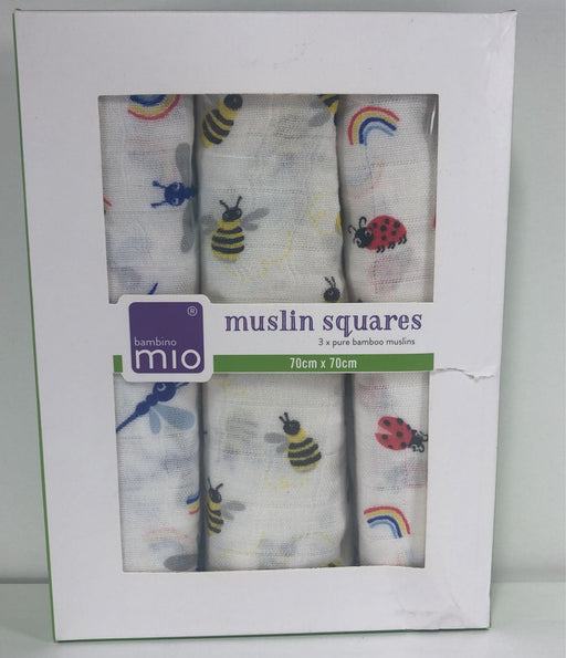 used Bambino Mio Muslin Squares 3 Pack, Bug’s Life