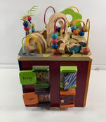 used B. toys Zany Zoo Wooden Activity Cube