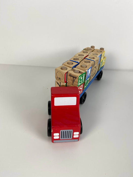 secondhand Melissa & Doug Alphabet Blocks Wooden Truck