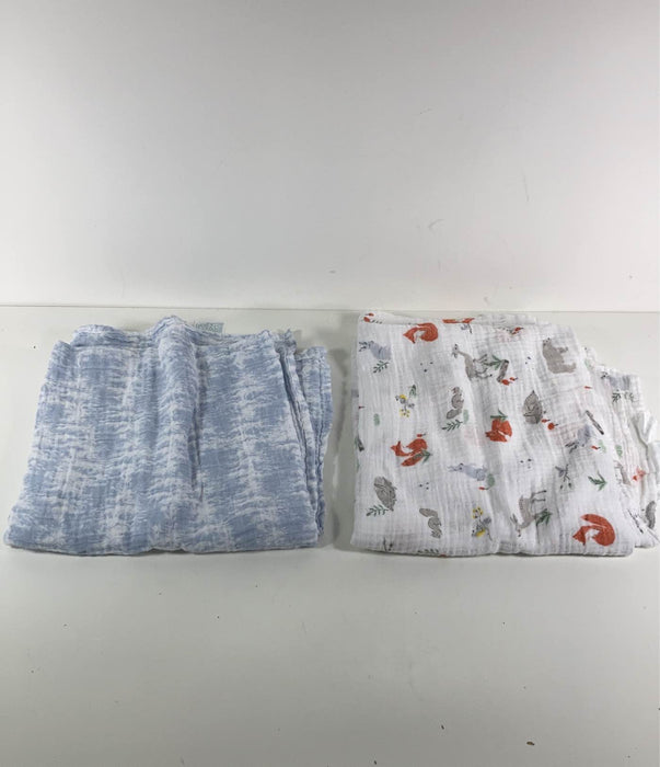 used Aden + Anais Essentials Cotton Muslin Swaddle, 2Pk