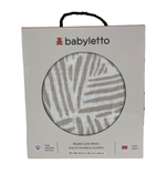 used Babyletto Muslin Crib Sheet, Oat Stripe