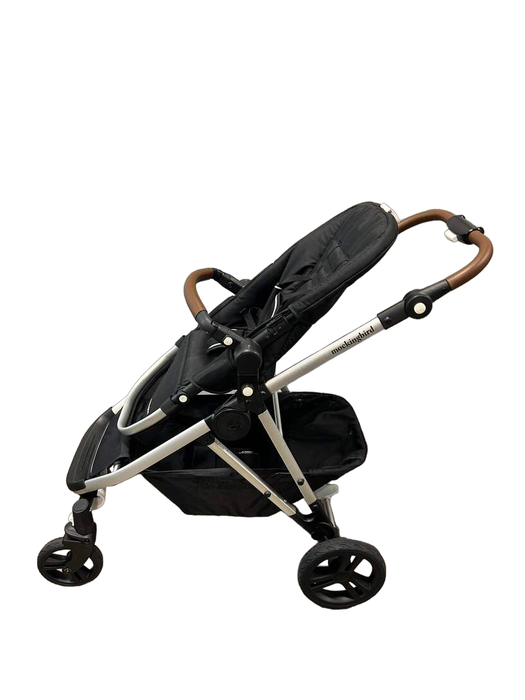 secondhand Mockingbird Single to Double Stroller, Silver with Penny Leather, Windowpane, Black , 2022