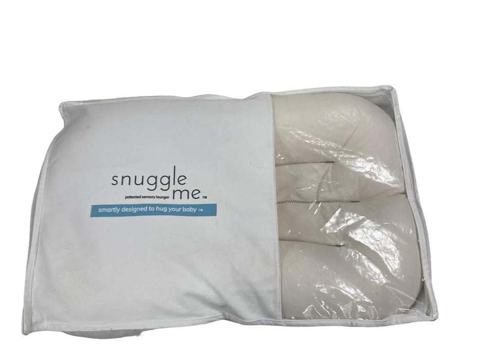 used Snuggle Me Organic Sensory Infant Lounger with Cover, Natural