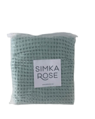 used Simka Rose Waffle Baby Blanket, Sage