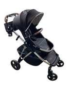 used Mockingbird Double Stroller, 2021, Black, Windowpane, Silver with Brown Leather