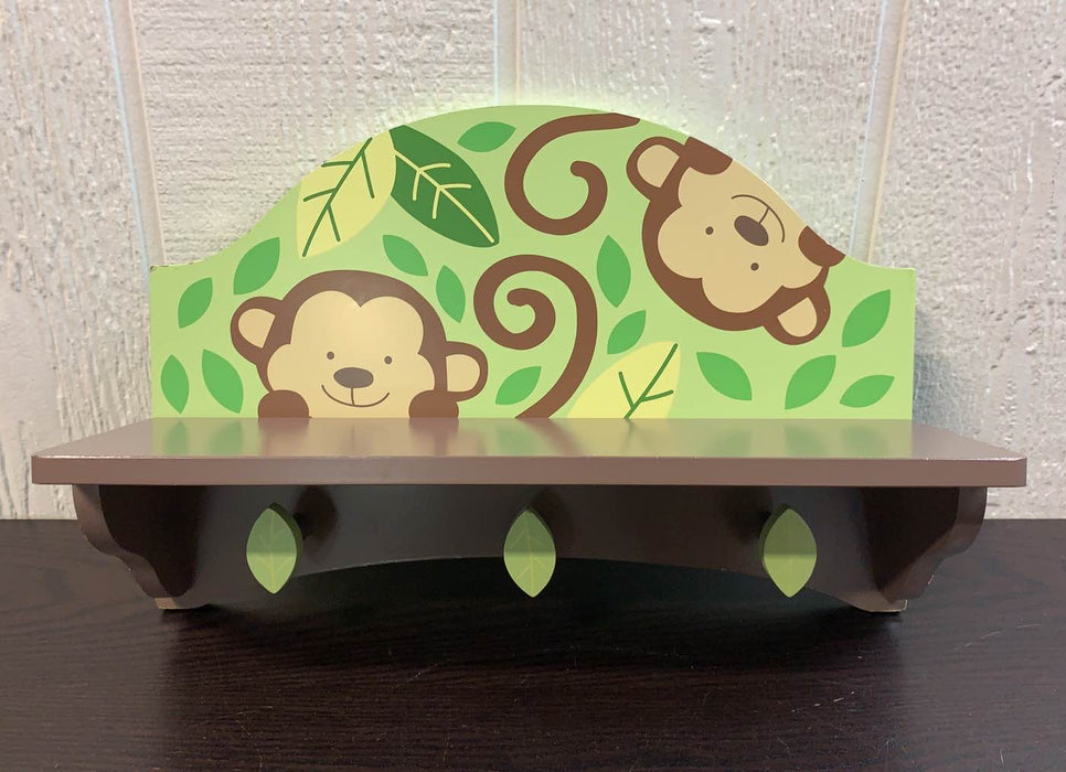 used Babies R Us Wall Shelf with Hooks