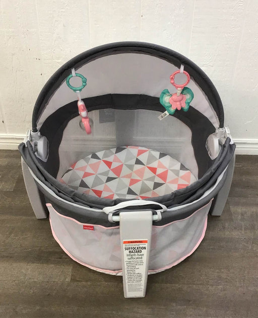 used Fisher Price On-the-Go Baby Dome, Charcoal