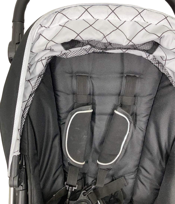 used Mockingbird Single Stroller, 2022, Black, Windowpane, Silver With Black Leather