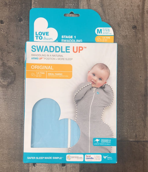 used Love To Dream Swaddle UP Original Sleep Sack, Medium, Blue