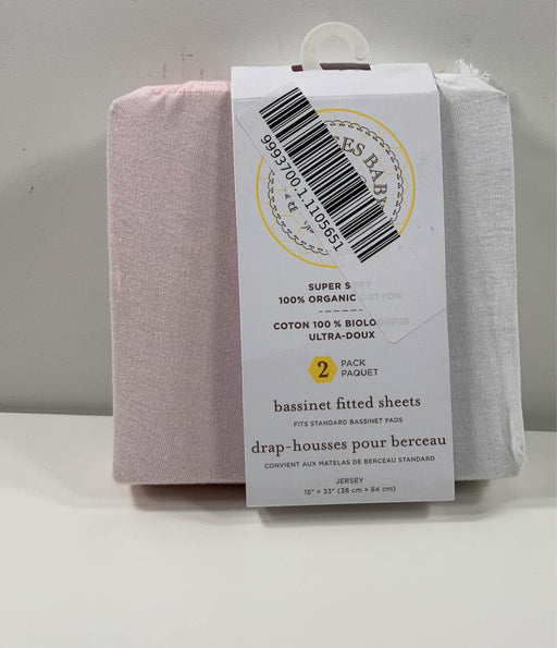 used Burt's Bees Baby BEESNUG Fitted Bassinet Sheet 2 Pack