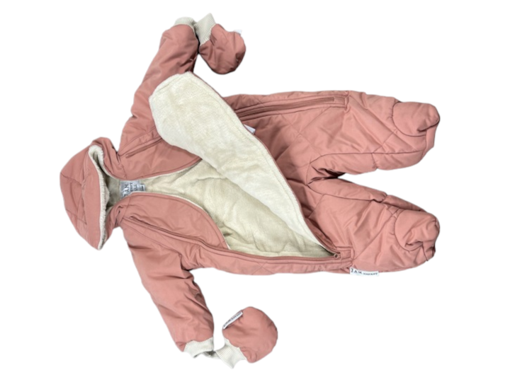 7 A.M. Enfant Benji Snowsuit Bebe, 3-6 months, Rose Dawn