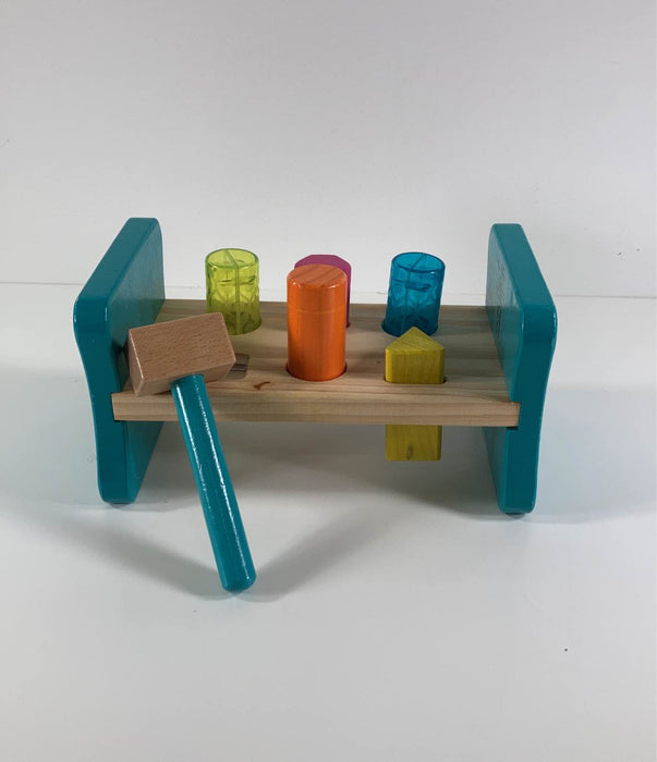 used B. toys Wooden Shape Sorter Hammering Bench