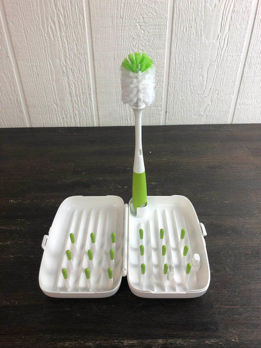 secondhand OXO Tot On The Go Drying Rack With Bottle Brush