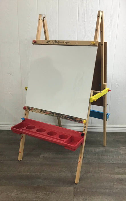 used Melissa & Doug Deluxe Standing Wooden Art Easel